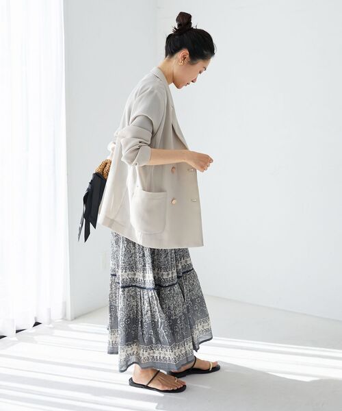 メッシュダブルブレストジャケット レディースの画像