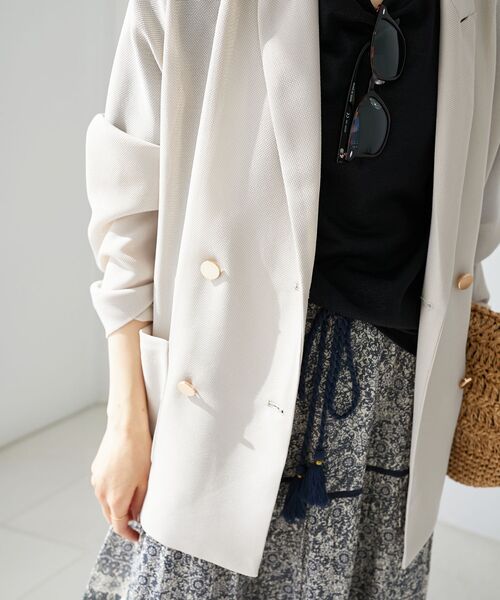 le.coeur blanc（ルクールブラン） メッシュダブルブレストジャケット