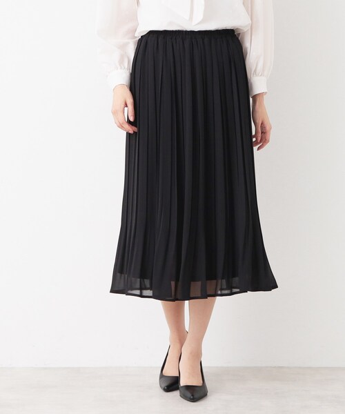 デッサン（Dessin）/【入卒／セレモニー／ウエストゴム／洗える】シフォンプリーツスカート Dessin（デッサン） スカート 「入卒/セレモニー/ウエストゴム/洗える