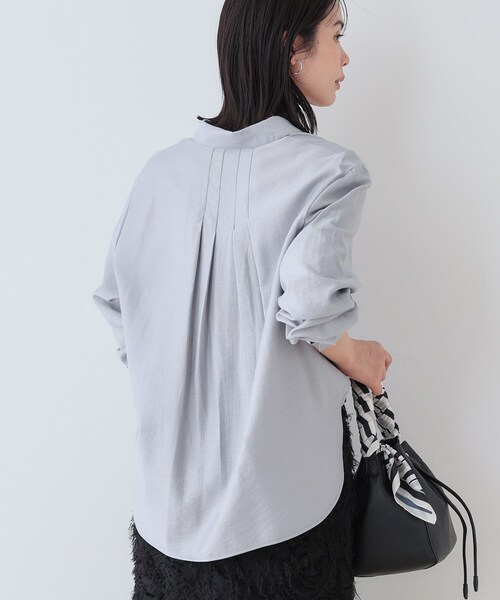 INDIVI（インディヴィ） ブラウス シャツ 「洗える／シアー」ドビー
