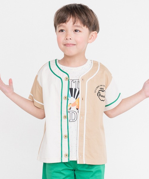Rag Mart（ラグマート） ブラウス シャツ ベースボールシャツ キッズ 
