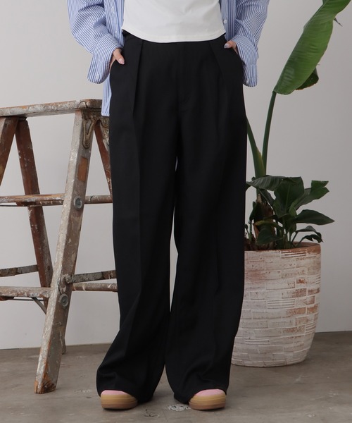 ワイドパンツ スラックス Wrangler/ラングラー WRANCHER WIDE フレアスラックス 2026年 夏 夏服 秋服 メンズ レディースの画像
