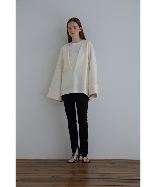 【LE PHIL】ルフィル　スキューバジャージートップス LE PHIL（ル フィル） ブラウス シャツ スキューバジャージーブラウス