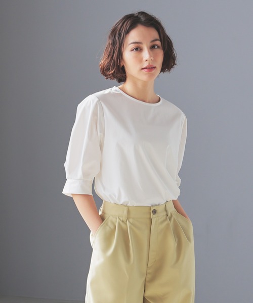 GLACIER lusso tシャツ ボリューム6分袖トップス レディース