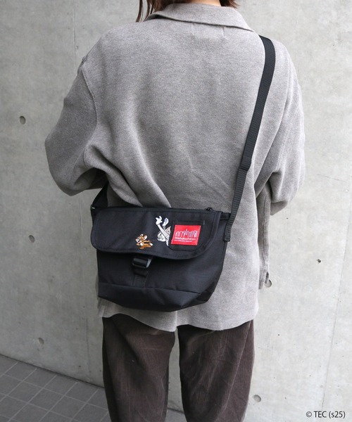 [ ] Unisex Metro Nylon Flap Messenger ★大人気★ ショルダーバッグ バッグ 「公式」トムとジェリー NYLON