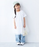 ワンピース ふんわり チュールドッキングワンピ...の詳細画像1