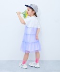 ワンピース ふんわり チュールドッキングワンピ...の詳細画像5