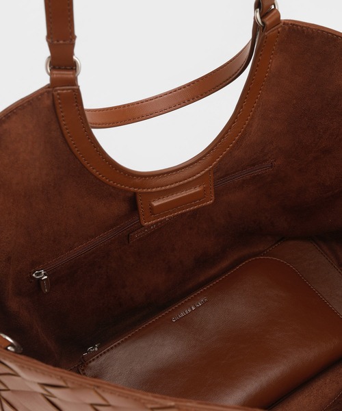 CHARLES & KEITH◆Ivette イベットトートバッグ◆送料込 CHARLES ＆ KEITH トートバッグ Ivette イヴェット ウーブン