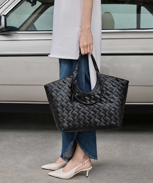 台湾 CHARLES&KEITH Ivette トートバッグ CHARLES & KEITH トートバッグ Ivette イヴェット ウーブン