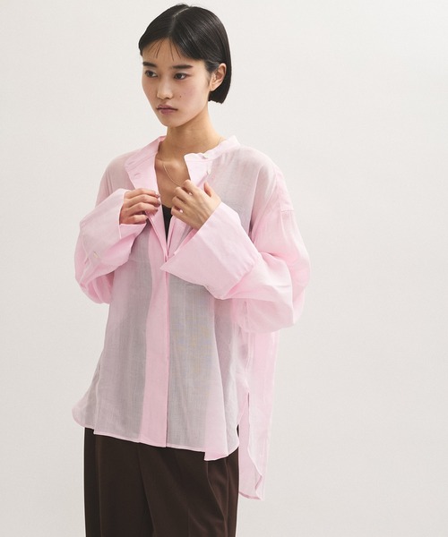 ADAM ET ROPÉ FEMME 【サステナブル】バックオープンシャツ ADAM ET ROPE'｜【サステナブル】バックオープンシャツ