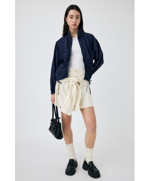 MOUSSY（マウジー） ブルゾン ジャンバー RIBBON GATHER NYLON