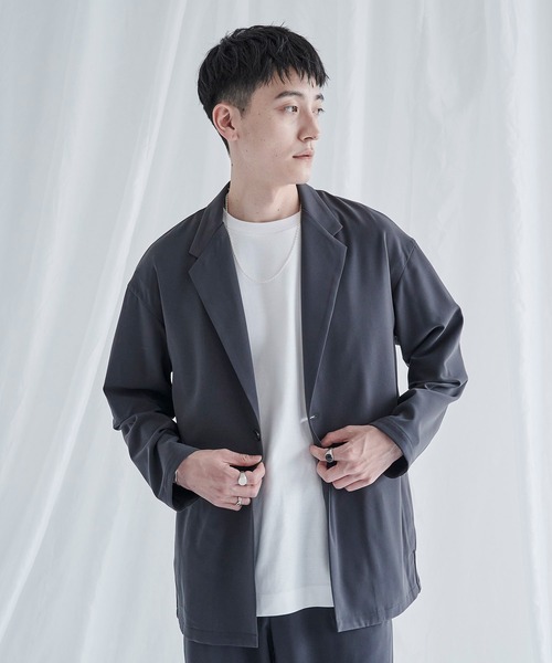 【public tokyo】ダークグレー テーラードジャケット PUBLIC TOKYO ジャケット テーラードジャケット ピークド