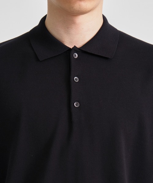 ATON ポロシャツ 「ATON / エイトン」COTTON WASHI KNIT HALF