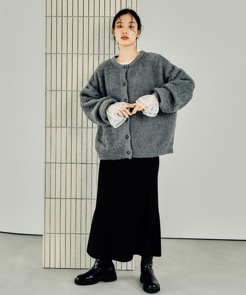 LEPSIM（レプシィム） ニットカーディガン FREE チャコールグレー