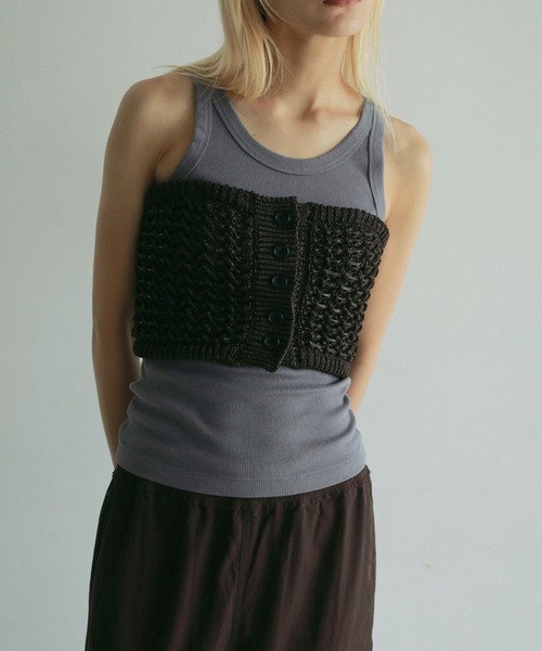 anuke（アンヌーク） タンクトップ ノースリーブ Basic Rib Tanktop