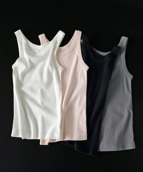 anuke（アンヌーク） タンクトップ ノースリーブ Basic Rib Tanktop