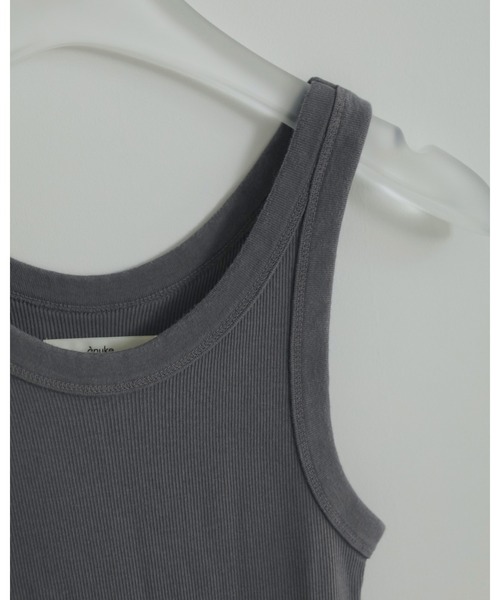 anuke（アンヌーク） タンクトップ ノースリーブ Basic Rib Tanktop
