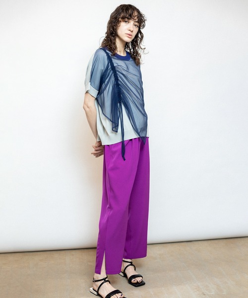 ☆新品☆ OSMOSIS 前スリットパンツ レディース OSMOSIS パンツ サイドスリットパンツ レディース : ZOZOTOWN