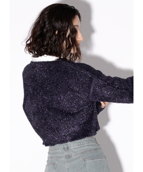 「Adoon plain」 長袖ニット FREE ライトグレー レディース_画像3