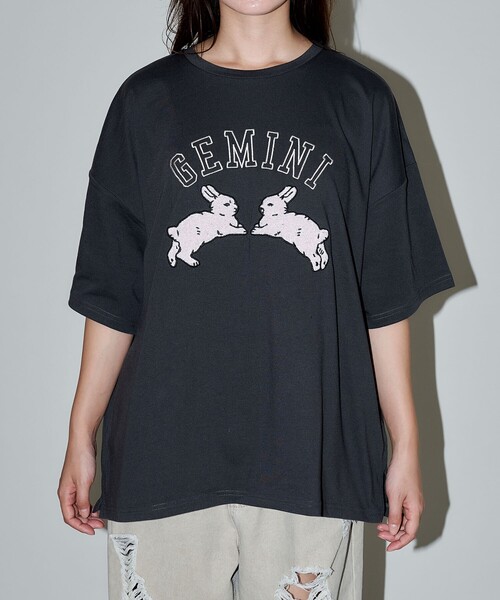 Answer4 刺繍うさぎTシャツ レディースXS うさぎ刺繍Tシャツ | usagicompany