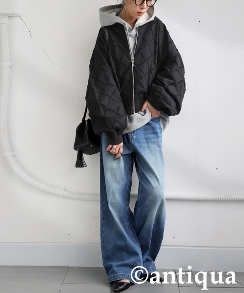 antiqua 「antiqua」 「patterntorso」ジップアップブルゾン