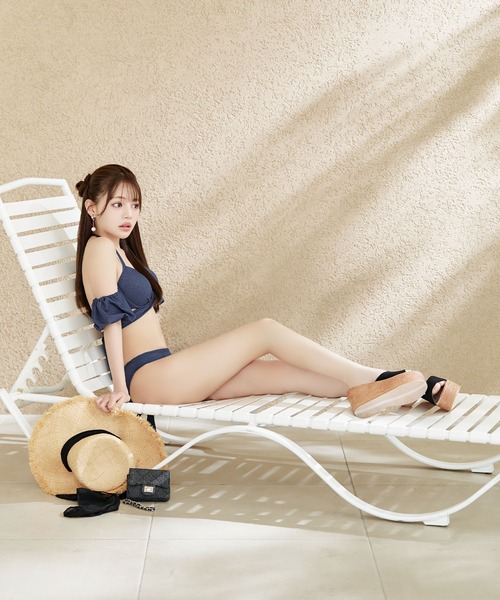 sugar nine 水着 オフショルデニムビキニ 2点セット「ビキニ」「水着