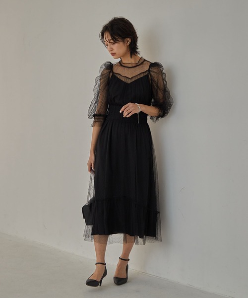 Dorry Doll 「Dorry Doll」 7分袖ワンピース M グレイッシュ