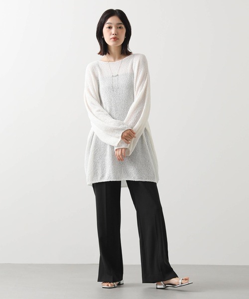 ニット セーター 和紙ホールガーメントクルーネックニット レディース COMME CA ISM ニット セーター 和紙 ホールガーメント ニットT