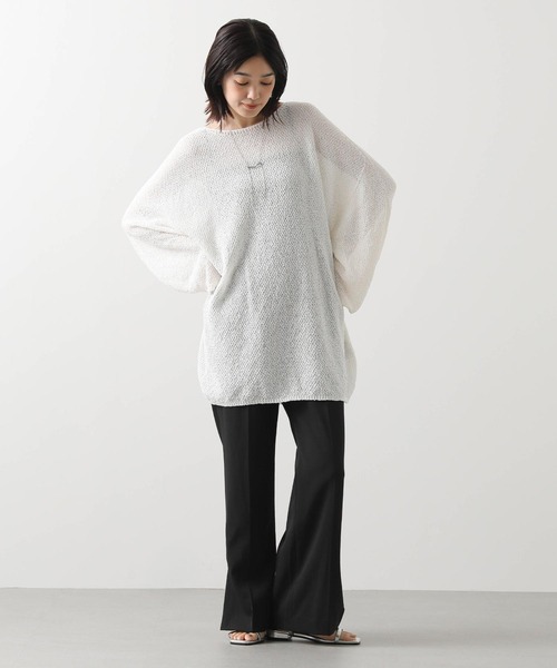 ニット セーター 和紙ホールガーメントボートネックニット レディース Gready Brilliant ニット セーター 和紙ホールガーメントボート