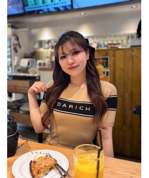 オブリークロゴニットミニワンピース　darich ダーリッチ Darich オブリークロゴニットミニワンピース