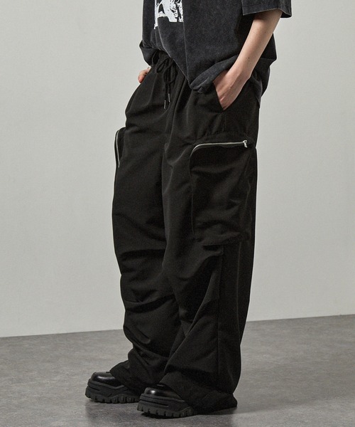 パンツ 「Alfred Alex」ルーズシルエットZIPポケットワイド