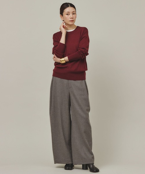 「Curensology」 スラックス 36 ネイビー レディース_画像4