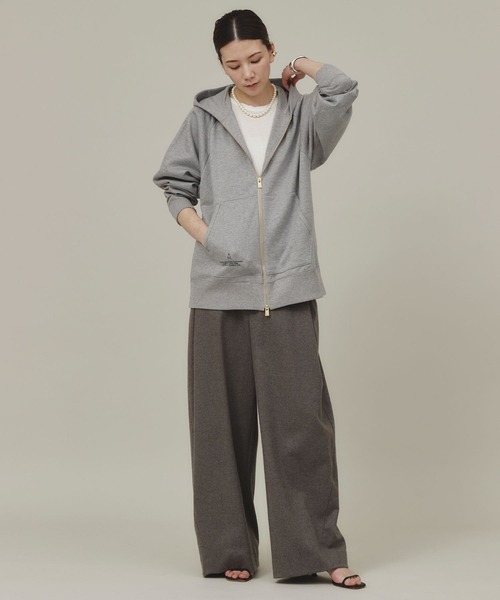 「Curensology」 スラックス 36 ネイビー レディース_画像9