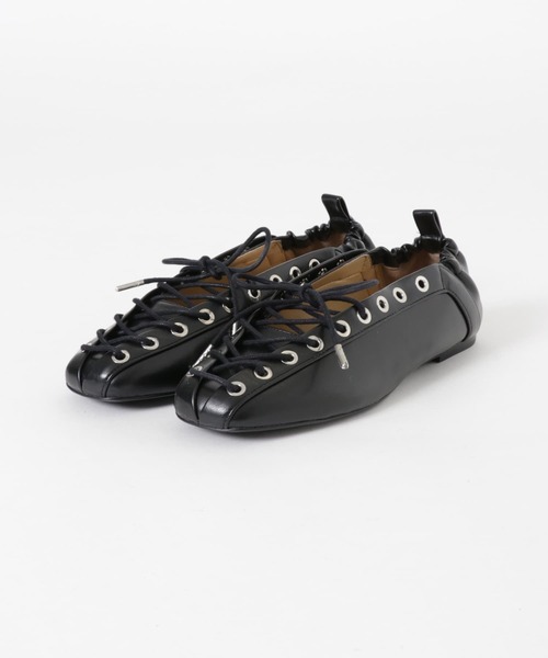 GANNI（ガニー） バレエシューズ パンプス GANNI Eyelets Lace Up