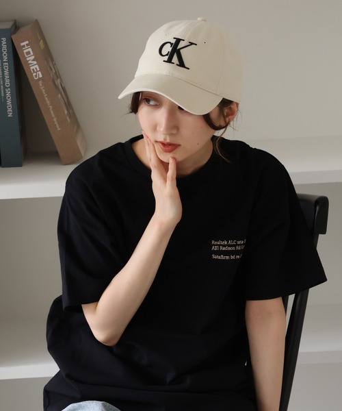   CKロゴ刺繍 コットンツイル キャップ ユニセックス Calvin Klein キャップ 帽子 「Calvin Klein/カルバンクライン