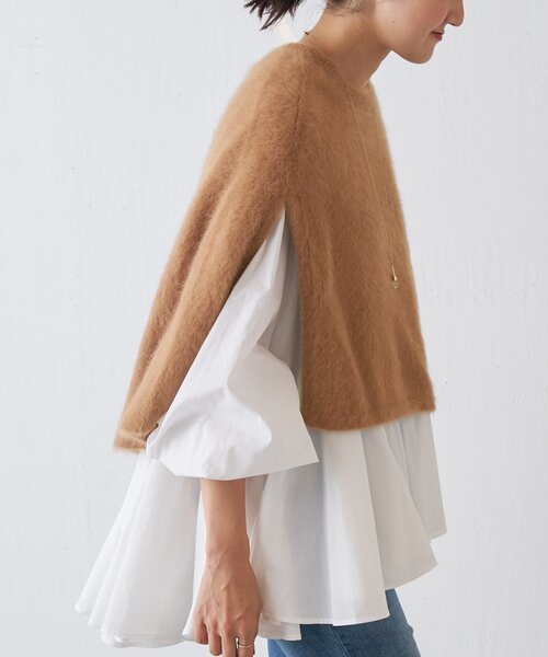 BEARDSLEY ニット セーター ファーニットポンチョ レディース
