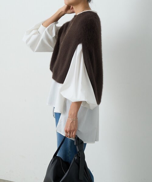 BEARDSLEY ニット セーター ファーニットポンチョ レディース