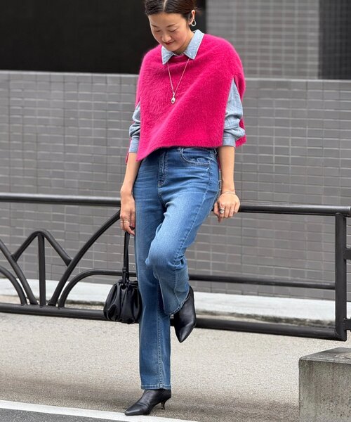 BEARDSLEY ニット セーター ファーニットポンチョ レディース