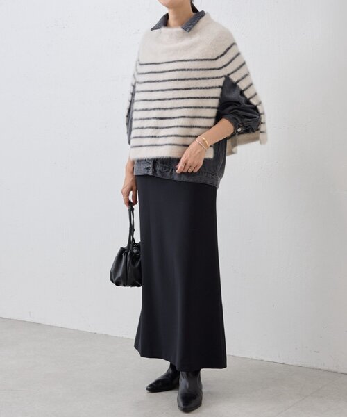 BEARDSLEY ニット セーター ファーニットポンチョ レディース