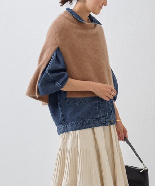 BEARDSLEY ニット セーター ファーニットポンチョ レディース
