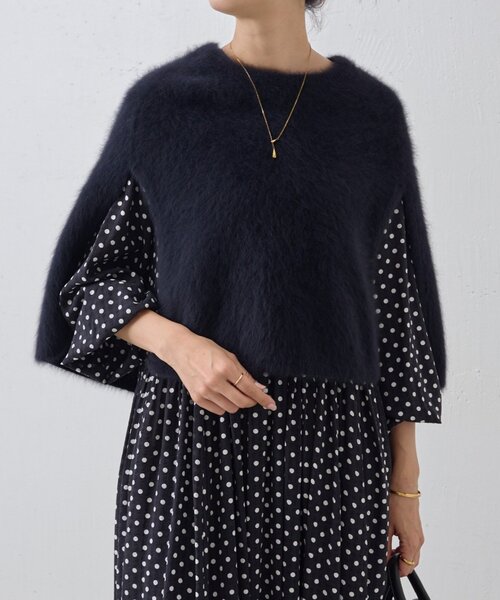 BEARDSLEY ニット セーター ファーニットポンチョ レディース