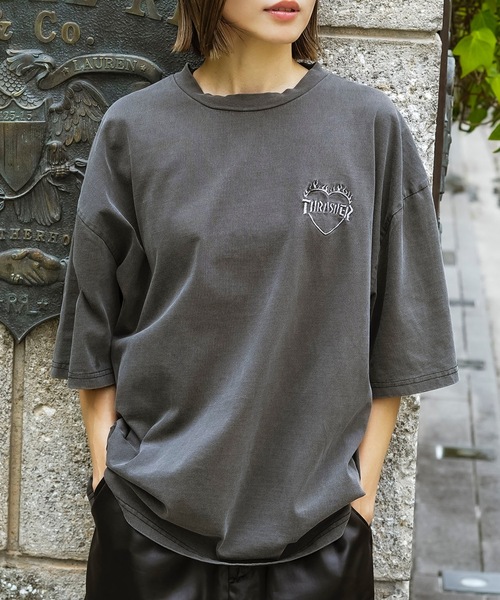 THRASHER（スラッシャー） tシャツ HEART FLAME PIGMENT S/S T-SHIRTS