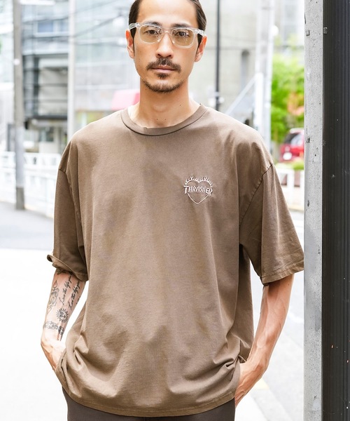 THRASHER（スラッシャー） tシャツ HEART FLAME PIGMENT S/S T-SHIRTS