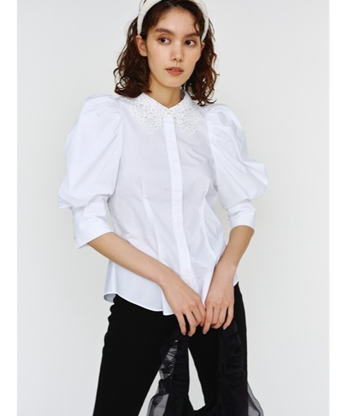 「SNIDEL」 7分袖シャツ ONE SIZE ホワイト レディース