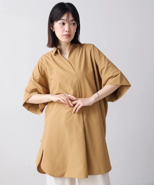 ブラウス シャツ テックコットンオーバーサイズチュニック レディース | Bou Jeloud | 14