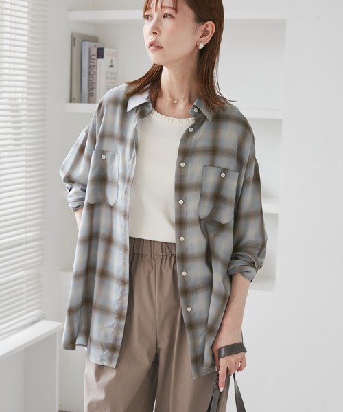 ROPE' PICNIC（ロペ ピクニック） ブラウス シャツ オンブレチェック