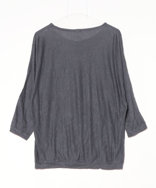 「FLW fog linen work」 ドルマンスリーブカットソー - ネイビー レディース_画像2