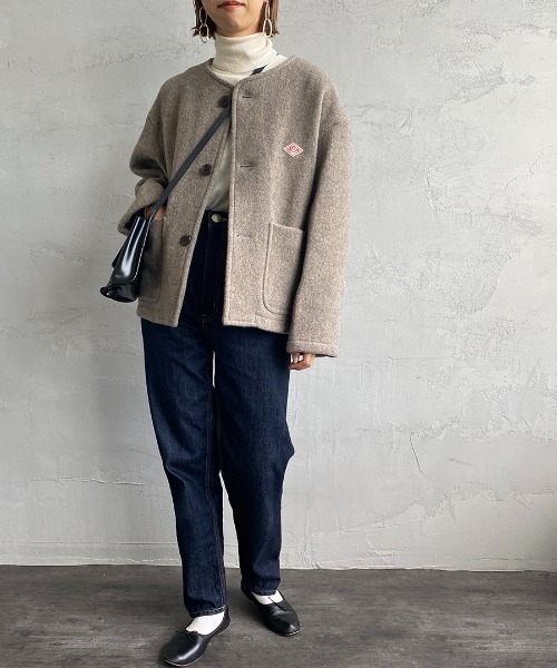 Danton 「DANTON」 ノーカラージャケット 38 ネイビー