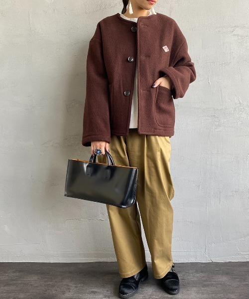 DANTON ノーカラージャケット 38 Danton 「DANTON」 ノーカラージャケット 38 ネイビー