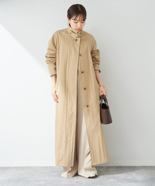 【美品】plage　ステンカラーウールコート　ベージュ　36 美品】plage ステンカラーウールコート ベージュ 36 plage（プラージュ